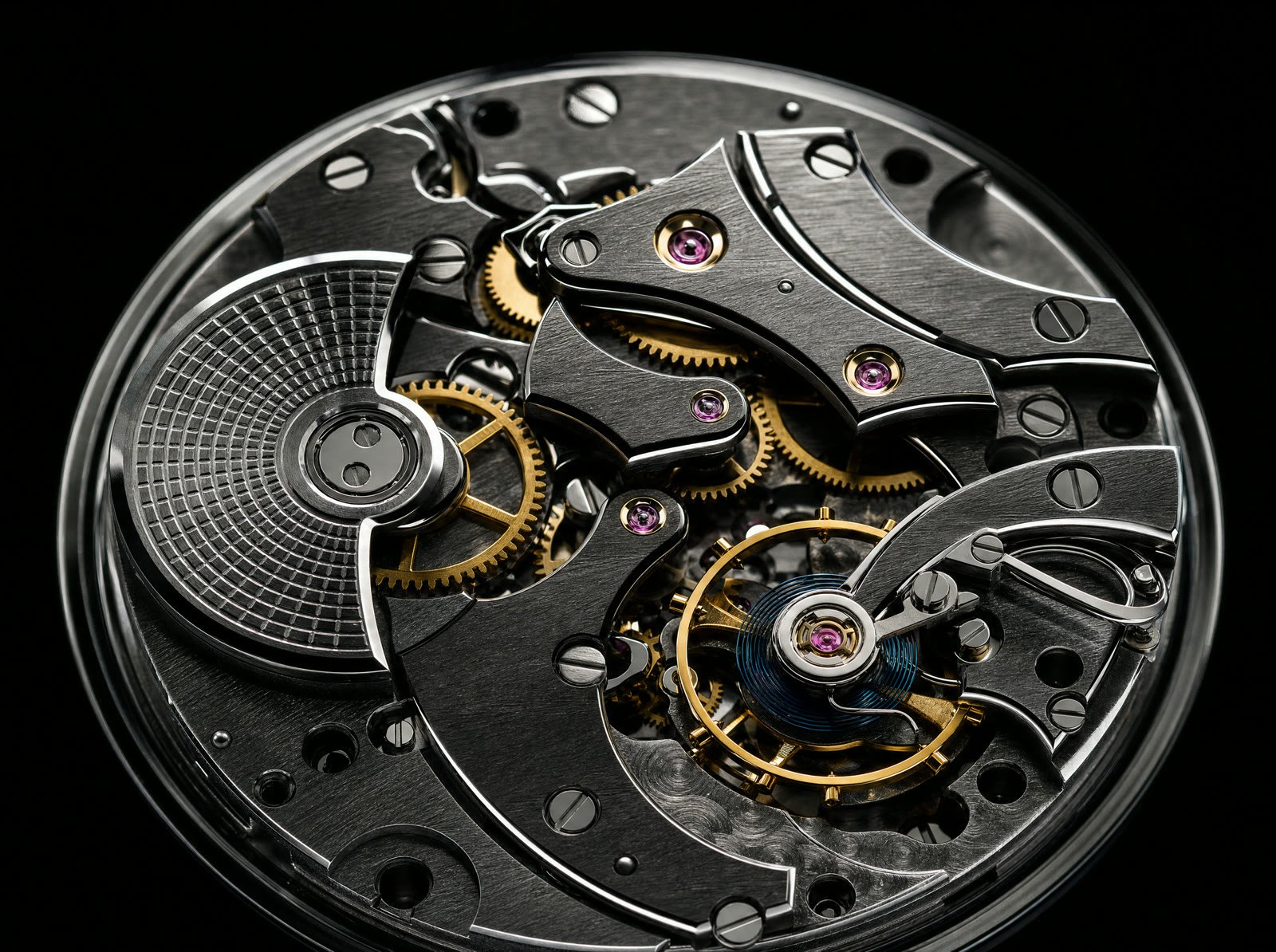 Kaliber P.01 — automatisch micro-rotoruurwerk van bovenaf, met micro-rotor, balansrad en robijnen lagers